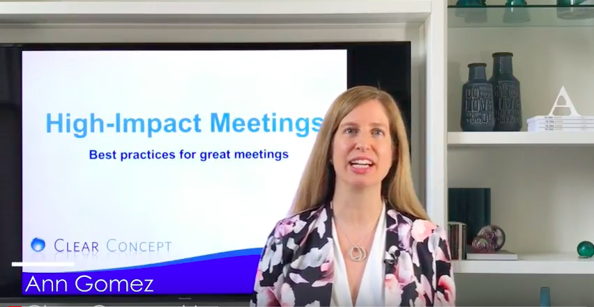 2 key tips for High Impact Meetings